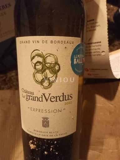 Burdeos Bordeaux Château Le Grand Verdus Expression 2020