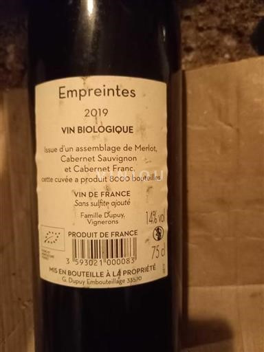 Bordeaux Nespecifikováno Famille Dupuy Empreintes 2019