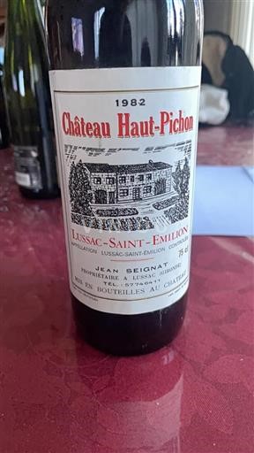 Bordeaux Lussac-Saint-Émilion Château Hautpichon (jean Seignat) 1982