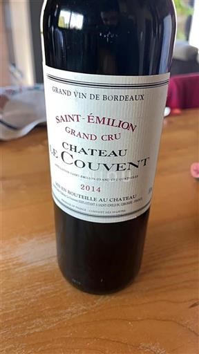 Bordeaux Saint-Émilion Grand Cru Le Couvent 2014