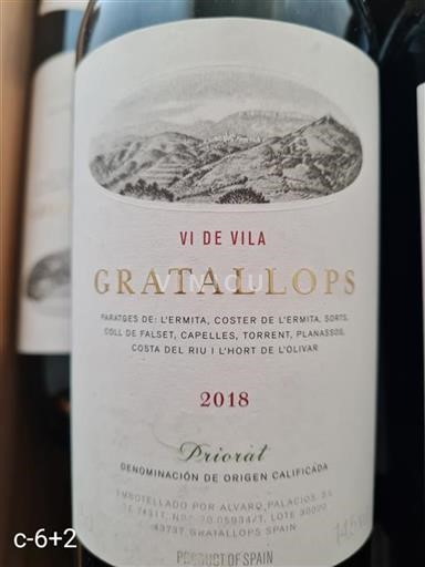 Catalogna Priorato Domaine Alvaro Palacios Gratallops VI De Vila 2018