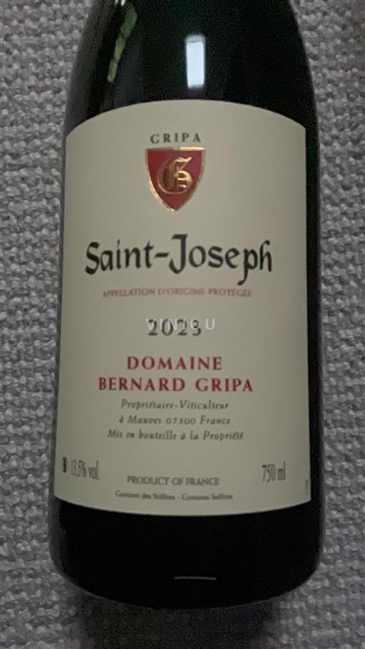 Rhônetal Saint-Joseph Domaine Bernard Gripa 2023
