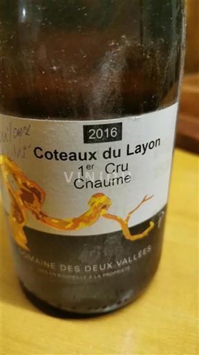 Loiretal Coteaux-du-Layon Domaine Des Deux Vallées 2016