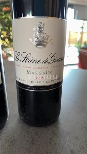 Bordeaux Margaux Château Giscours La Sirène de Giscours 2008