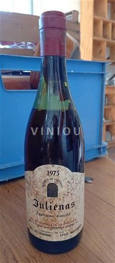 Vin Rouge sec Jean Chantin 1973 France Beaujolais Juliénas AOC