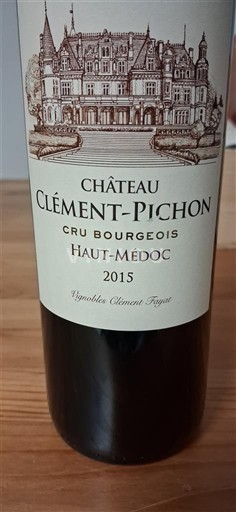 Bordeaux Haut-Médoc Cru Bourgeois Château Clémentpichon 2015