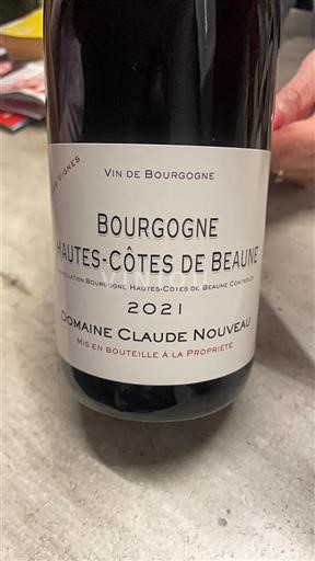 Bourgogne Hautes Côtes de Beaune Domaine Claude Nouveau 2021