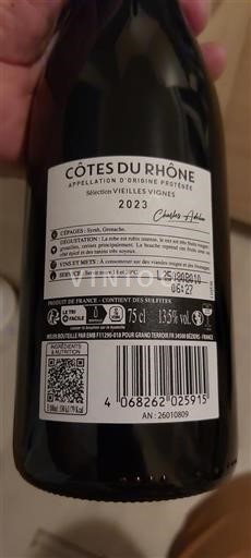 Vale do Ródano Côtes-do-Ródano Charles Adrien Sélection Vieilles Vignes 2023