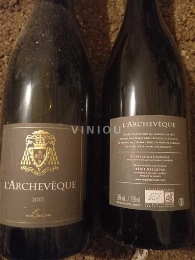 Lyonês Coteaux-do-Lyonês Regis Descotes L'Archevêque 2017