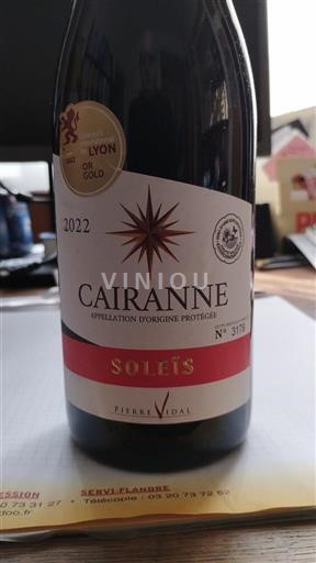 Valle del Rodano Cairanne Pierre Vidal Soleis 2022