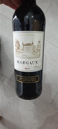 Vin Rouge sec Cuvée Prestige Chevalier de Ceran 2017 France Bordeaux Margaux AOC