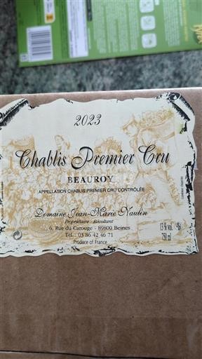 Borgoña Chablis Premier Cru Premier Cru Domaine Jeanmarie Naulin Beauroy 2023