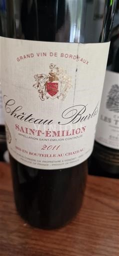 Bordeaux Saint-Émilion Château Burlis 2011