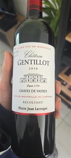 Burdeos Graves-de-vayres Château Gentillot 2018