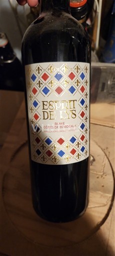 Bordeaux Blaye-Côtes-de-Bordeaux Esprit De Lys 2020