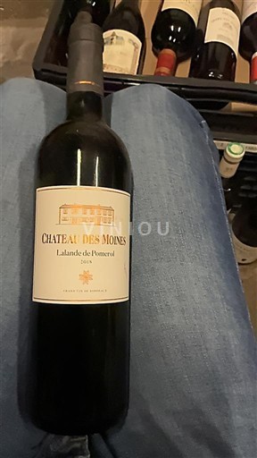 Vin Rouge sec Château Des Moines 2018 France Bordeaux Lalande-de-pomerol AOC