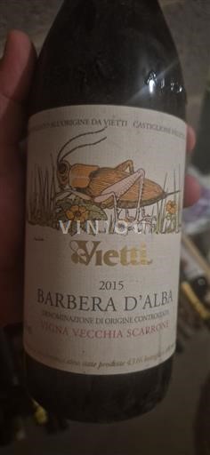Piedmont Barbera d'Alba Vietti Vigna Vecchia Scarrone 2015
