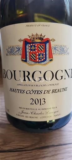 Borgoña Hautes Côtes de Beaune Jeancharles Lecuyer 2013