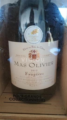 Languedoc Faugères Mas Olivier Grande Réserve 2012