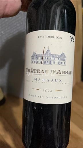 Bordeaux Margaux Château Arsac 2016