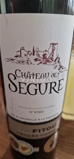 Languedoc Fitou Château Ségure Vieilles Vignes Niet-geïntegreerd