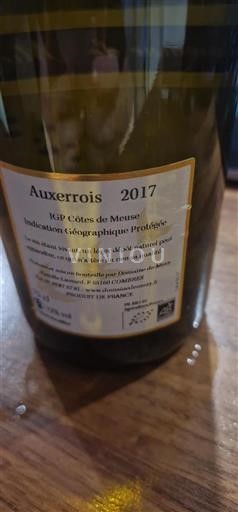 Östra regionerna Côte de Meuse Muzy Auxerrois 2017