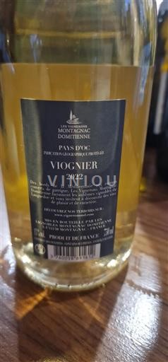Languedoc ja Roussillon Pays d'Oc Montagnac Domitienne Viognier 2022