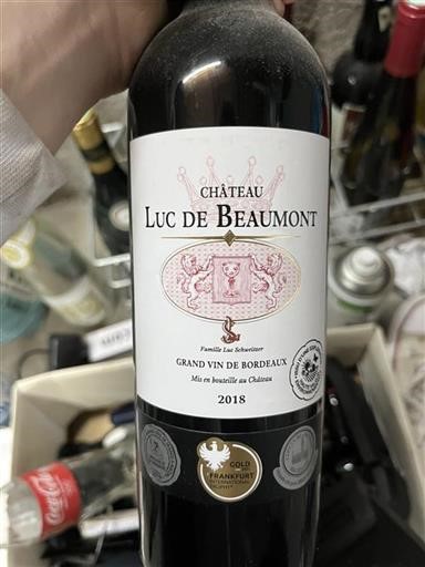 Bordéus Château Luc De Beaumont 2018