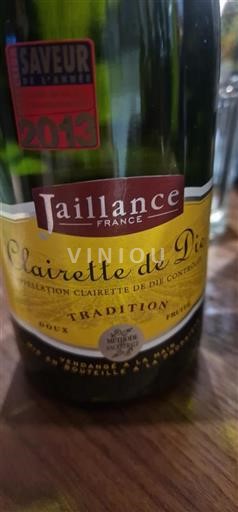 Rhône Valley Clairette de Die Jaillance Tradition 2013