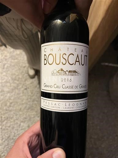 Burdeos Pessac-Léognan Grand Cru Château Bouscaut 2016