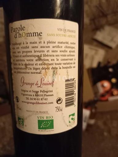 Rhônen laakso Määrittelemätön Grange De Louiset Parole d'homme Ei vuosikertaa