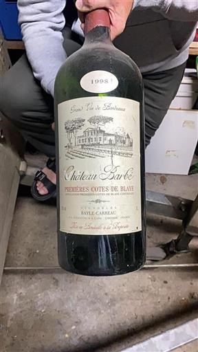 Vin Rouge sec Château Barbe 1998 France Bordeaux AOC