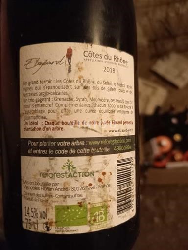 Valle del Ródano Côtes del Ródano Elzeard Elzeard 2018