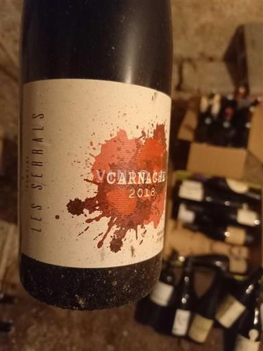 Vin Rouge sec Carnache Domaine Les Serrals 2018 France Languedoc Faugères AOC