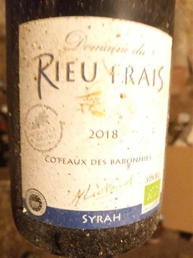 Alpen und Rhônetal Coteaux des Baronnies Domaine Rieu Frais 2018