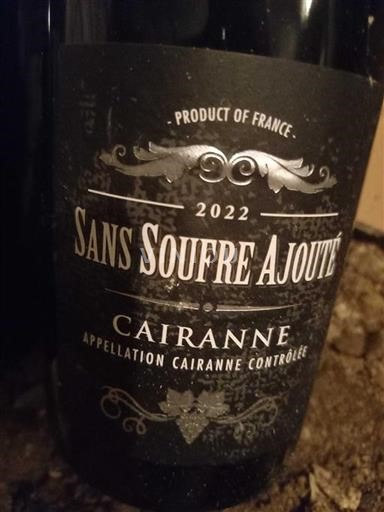 Valle del Rodano Cairanne Sans Soufre Ajouté 2022