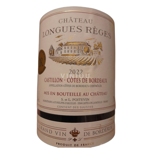 Bordeaux Castillon-côtes-de-bordeaux Château Longues Réges 2022