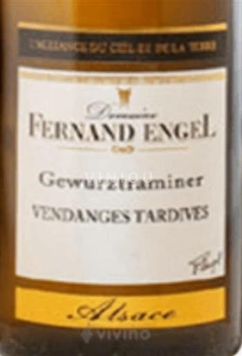 Alsazia Fernand Engel Vendanges Tardives 2014