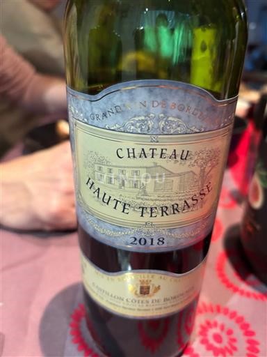 Bordeaux Castillon-côtes-de-bordeaux Château Haute Terrasse 2018