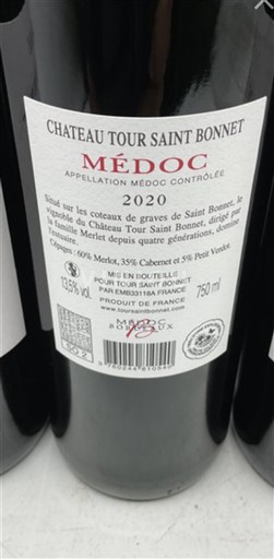 Bordéus Médoc Château Tour Saint Bonnet 2020