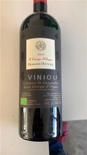 Languedoc Coteaux du Languedoc Domaine Henry St Georges d'Orques 2021