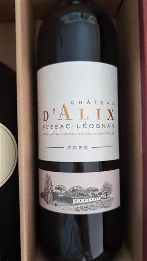 Burdeos Pessac-Léognan Château Alix 2020
