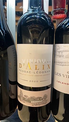 Bordeaux Pessac-Léognan Château Alix 2020