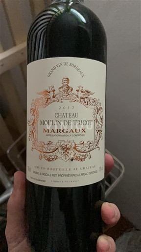 Bordeaux Margaux Château Moulin De Tricot 2017