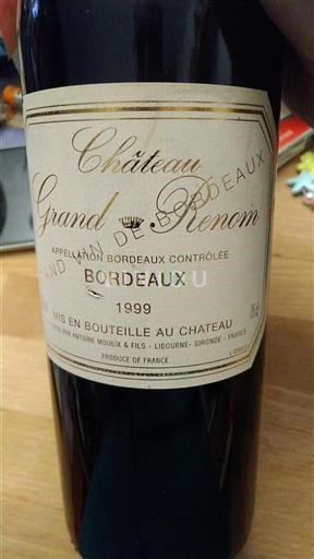 Bordéus Château Grand Renom 1999