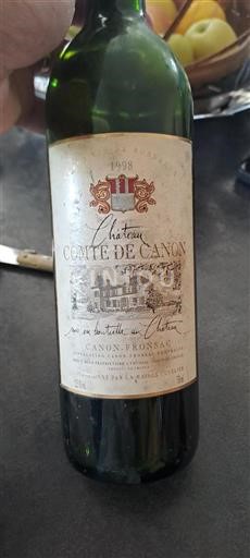 Bordeaux Canon-Fronsac Château Comte De Canon 1998