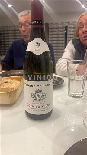 Vallée du Rhône Côtes-du-rhône Domaine St Patrice Vieilles Vignes 2015