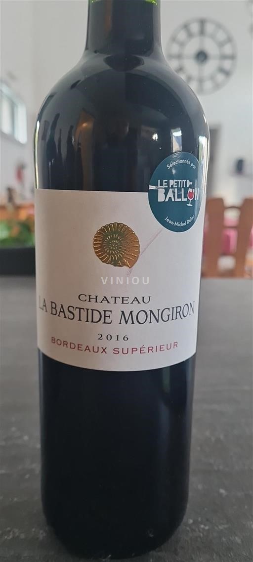 Bordeaux Bordeaux Supérieur Château La Bastide Mongiron 2016