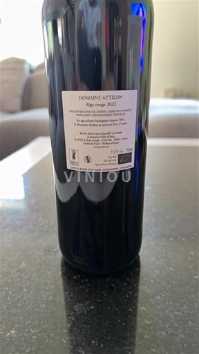 Rhônen laakso Määrittelemätön Domaine Attilon Aïga rouge 2023