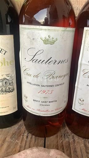 Bordeaux Sauternes Bastit Saint Martin Cru de Branéyre 1973